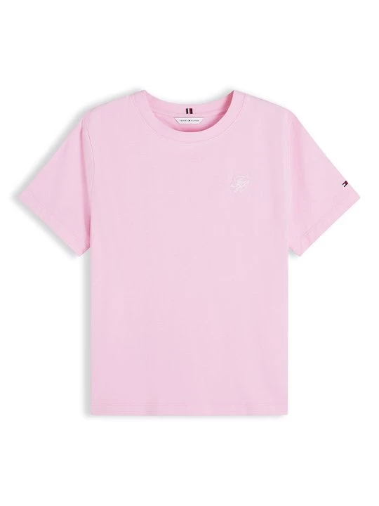 Foto van product T-shirt basic Tommy Hilfiger donkerroze