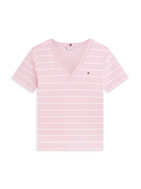 Foto van product T-shirt basic Tommy Hilfiger donkerroze