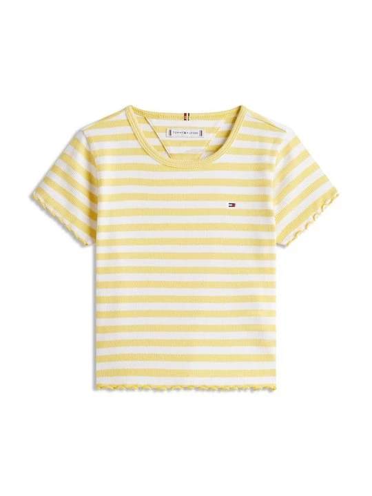 Foto van product T-shirt basic Tommy Hilfiger geel