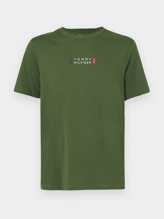 Foto van product T-shirt basic Tommy Hilfiger kaki