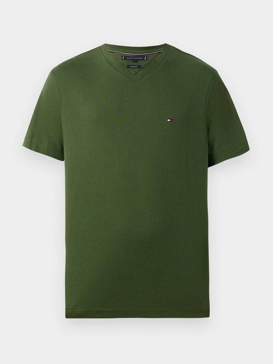 Foto van product T-shirt basic Tommy Hilfiger kaki
