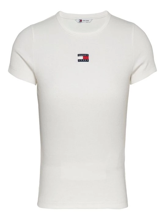 Foto van product T-shirt basic Tommy Jeans crème