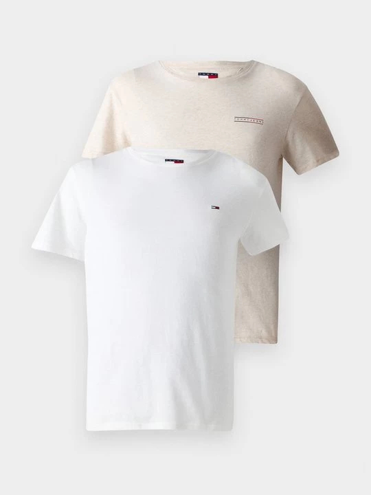 Foto van product T-shirt basic Tommy Jeans crème