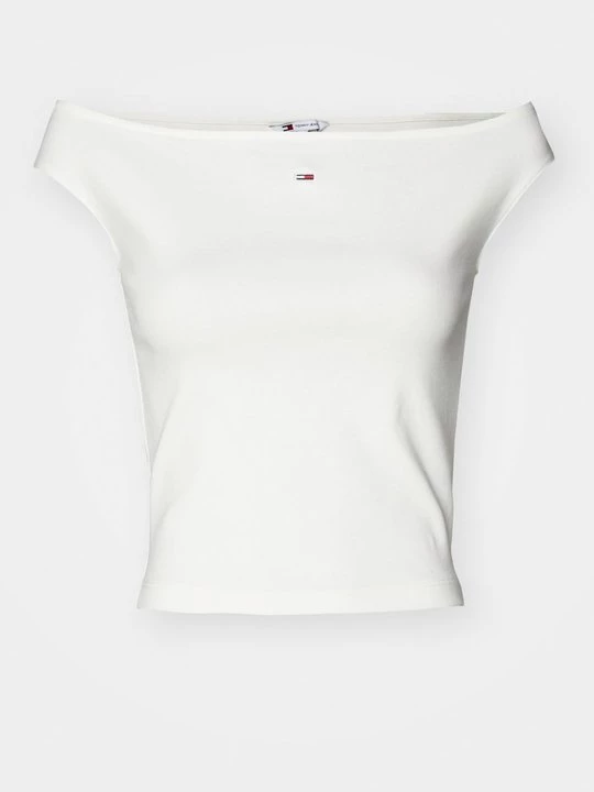 Foto van product T-shirt basic Tommy Jeans crème