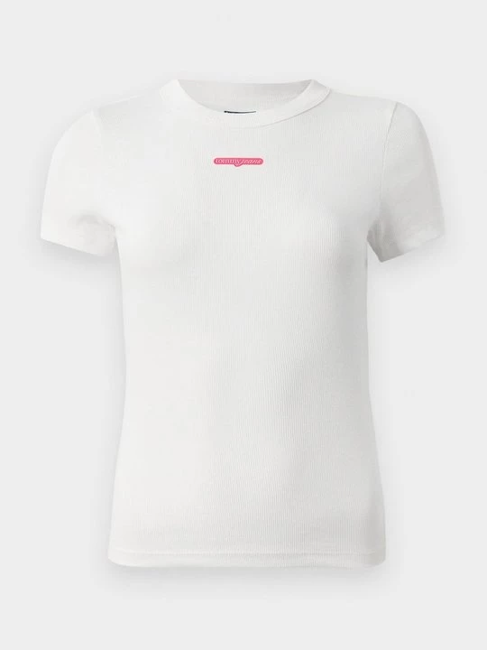 Foto van product T-shirt basic Tommy Jeans crème