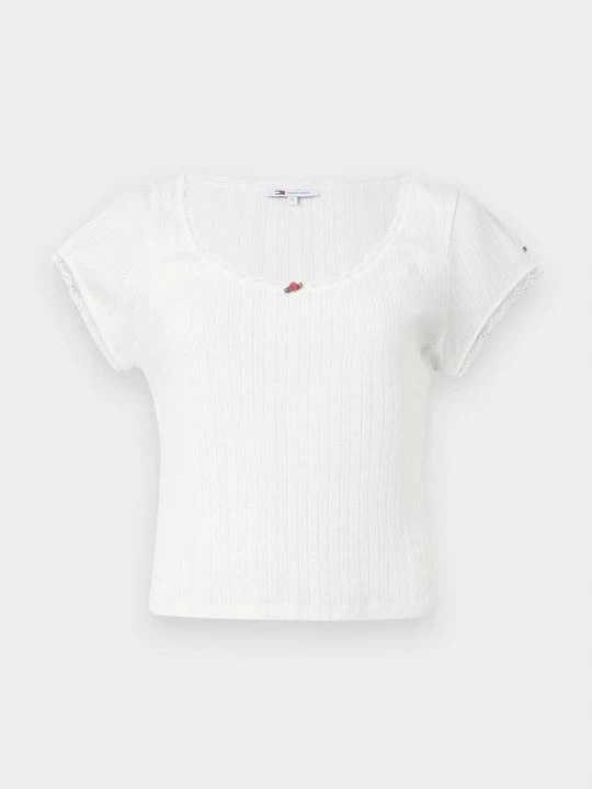 Foto van product T-shirt basic Tommy Jeans crème