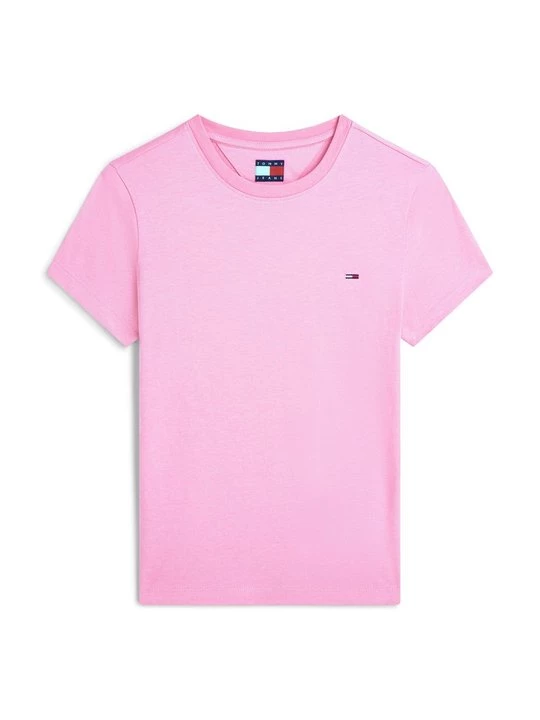 Foto van product T-shirt basic Tommy Jeans donkerroze