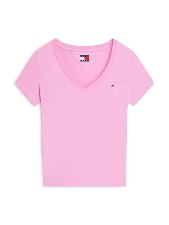 Foto van product T-shirt basic Tommy Jeans donkerroze