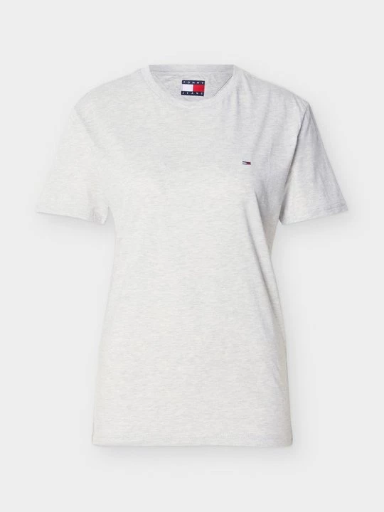 Foto van product T-shirt basic Tommy Jeans lichtgrijs gemêleerd