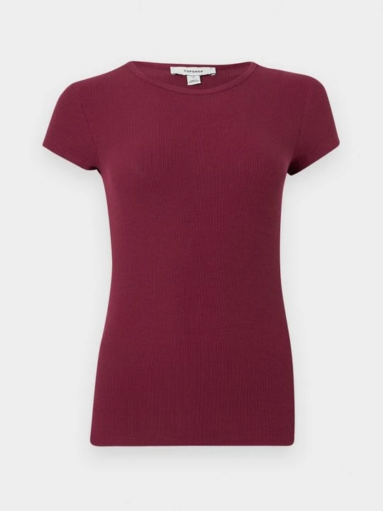 Foto van product T-shirt basic Topshop bordeauxrood