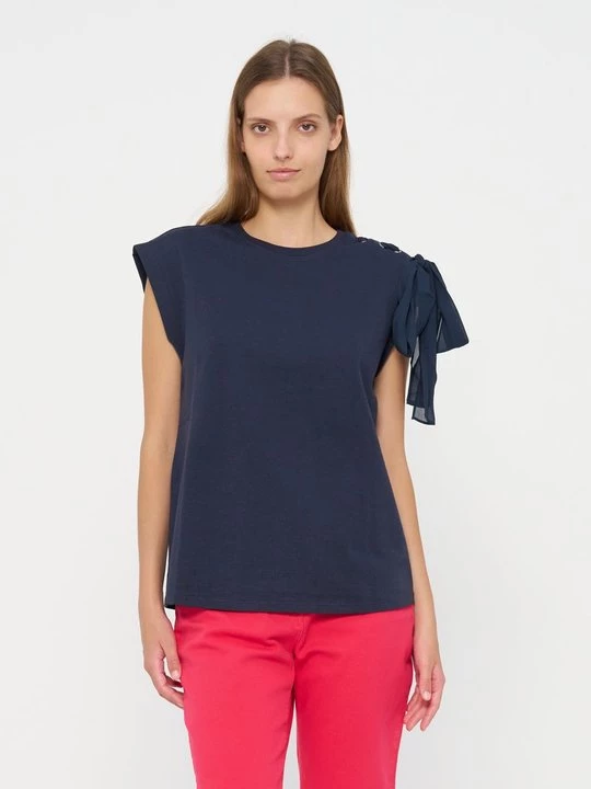 Foto van product T-shirt basic TWINSET donkerblauw