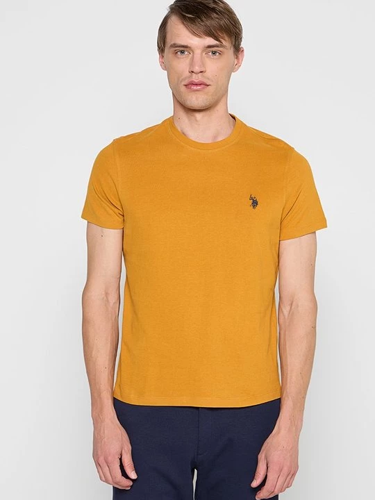 Foto van product T-shirt basic U.S. POLO ASSN. mosterdgeel