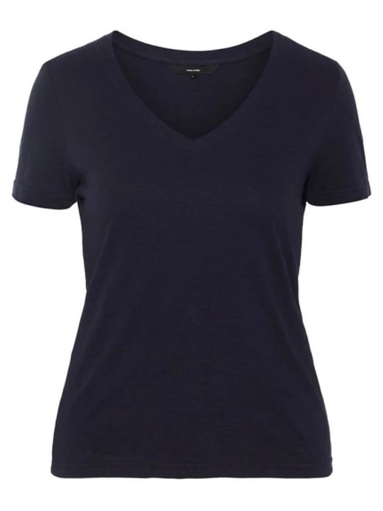 Foto van product T-shirt basic Vero Moda donkerblauw