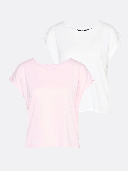 Foto van product T-shirt basic Vero Moda donkerroze