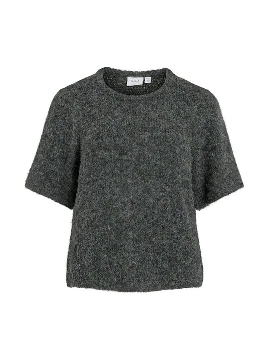 Foto van product T-shirt basic Vila donkergrijs gemêleerd