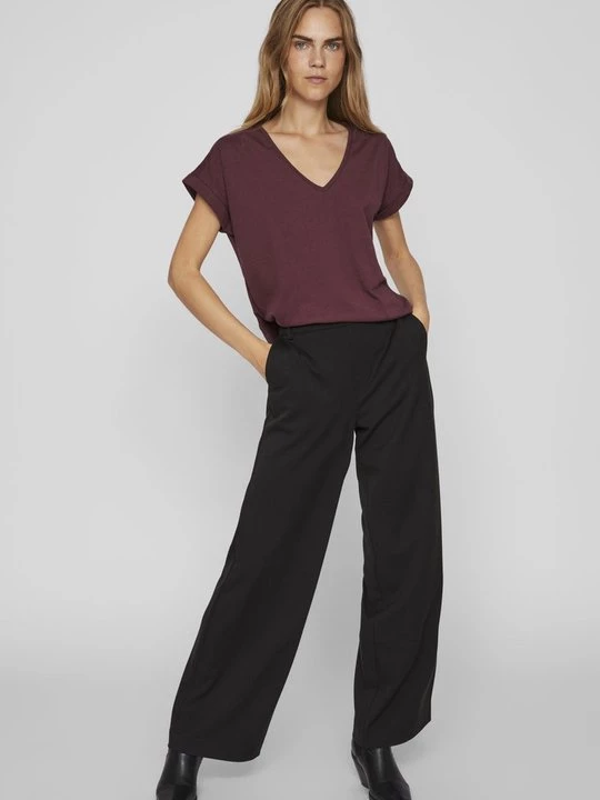 Foto van product T-shirt basic Vila donkerrood