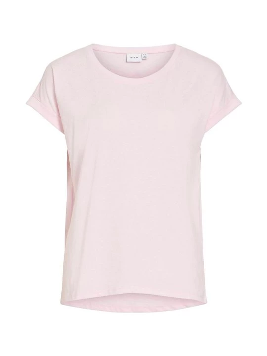 Foto van product T-shirt basic Vila donkerroze