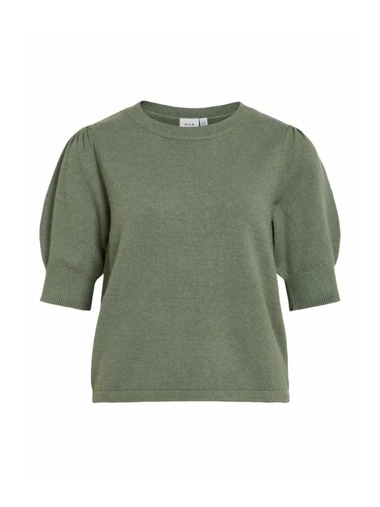 Foto van product T-shirt basic Vila groen gemêleerd