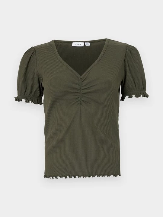Foto van product T-shirt basic Vila kaki