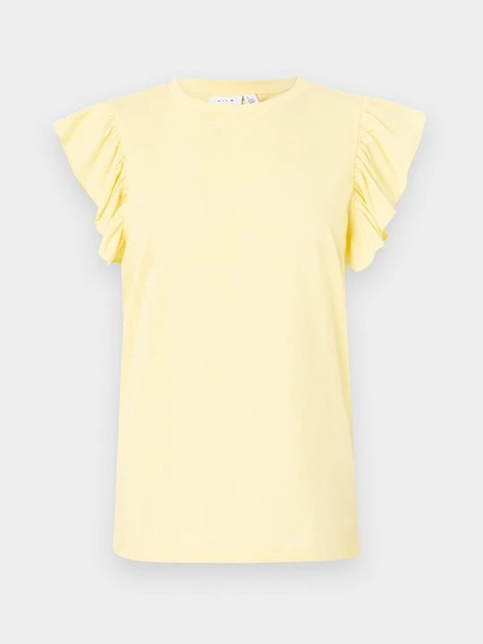 Foto van product T-shirt basic Vila lichtgeel