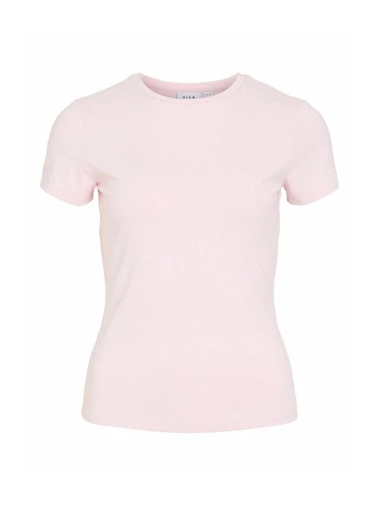 Foto van product T-shirt basic Vila rood gemêleerd