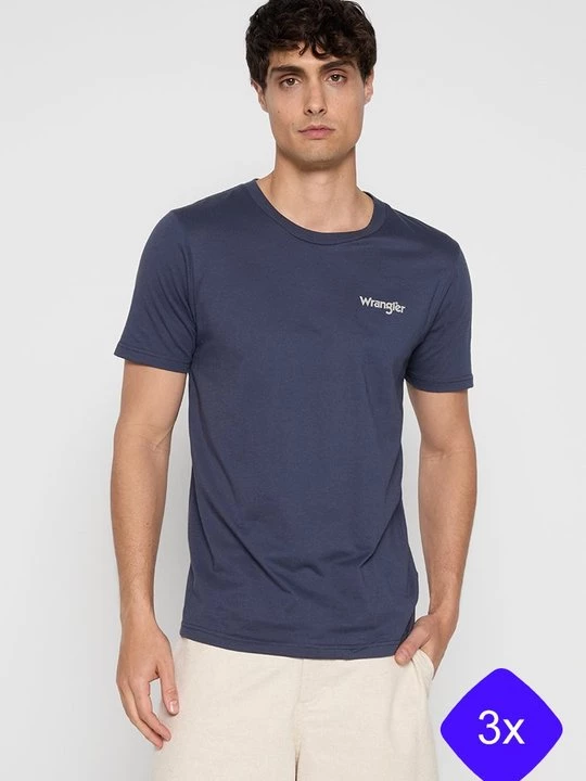 Foto van product T-shirt basic Wrangler blauw