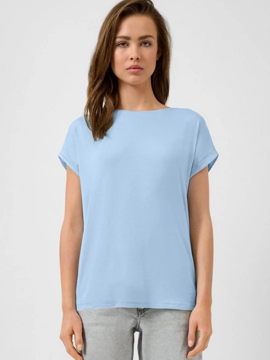 Foto van product T-shirt gemaakt van lyocell-mix QS blauw