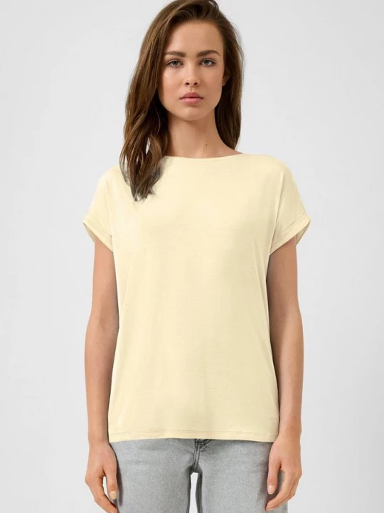Foto van product T-shirt gemaakt van lyocell-mix QS geel