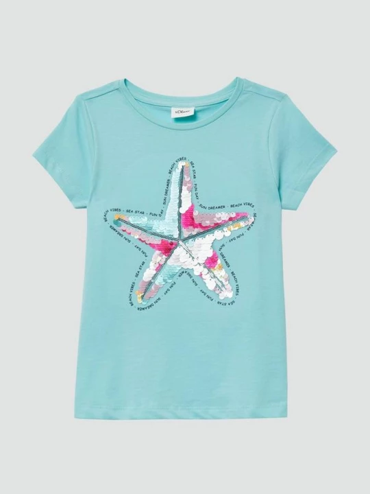 Foto van product T-shirt in A-lijn met omkeerbare pailletjes s.Oliver