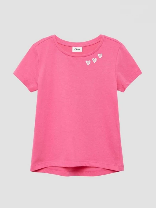 Foto van product T-shirt in een loose fit met print op de voor- en achterkant s.Oliver roze