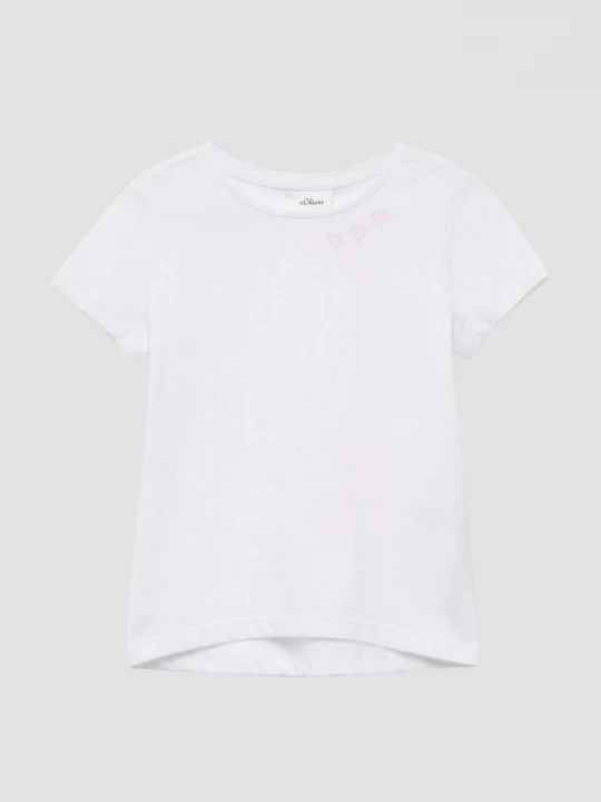 Foto van product T-shirt in een loose fit met print op de voor- en achterkant s.Oliver wit
