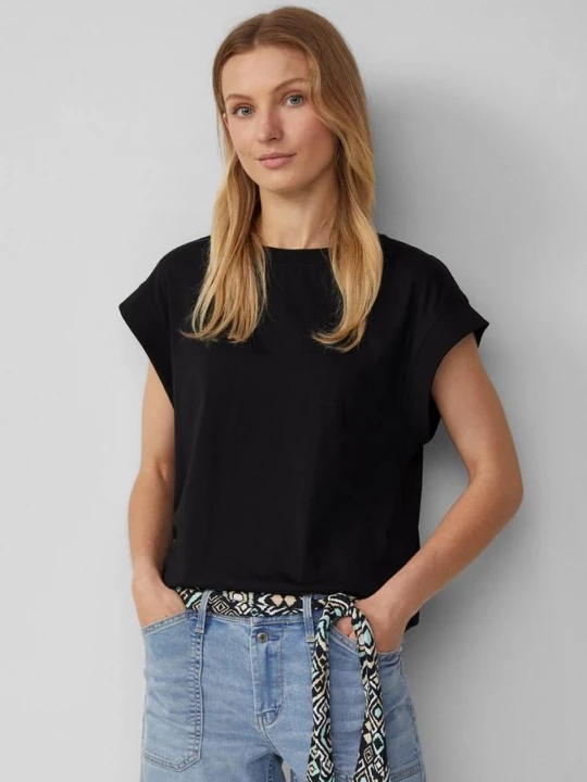 Foto van product T-shirt in een relaxed fit met oversized schouders s.Oliver zwart