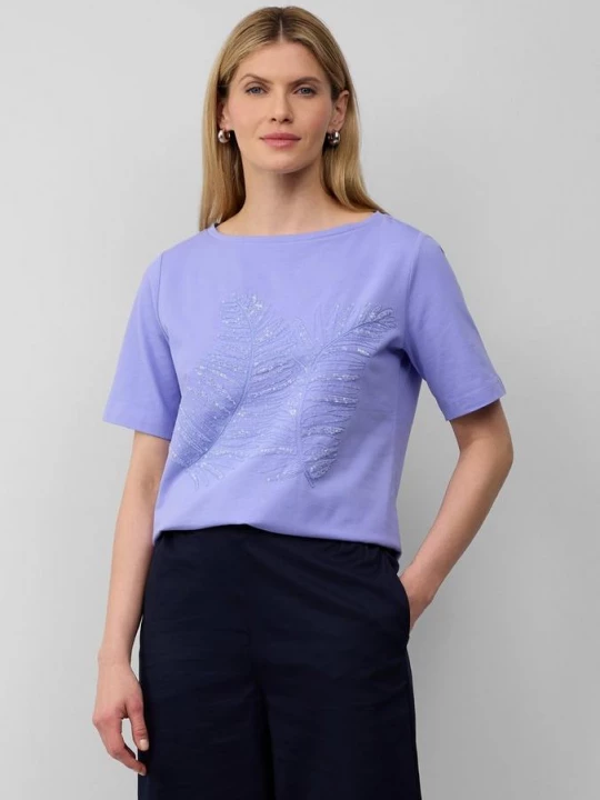 Foto van product T-shirt in een relaxed fit met pailletjes s.Oliver blauw