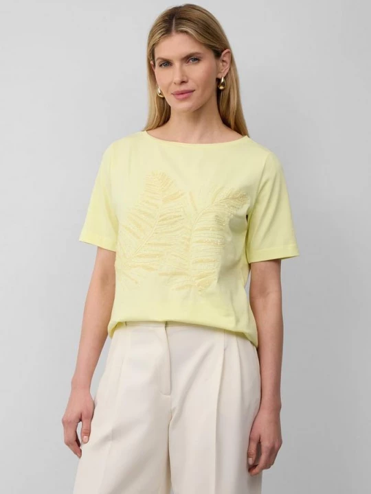 Foto van product T-shirt in een relaxed fit met pailletjes s.Oliver groen