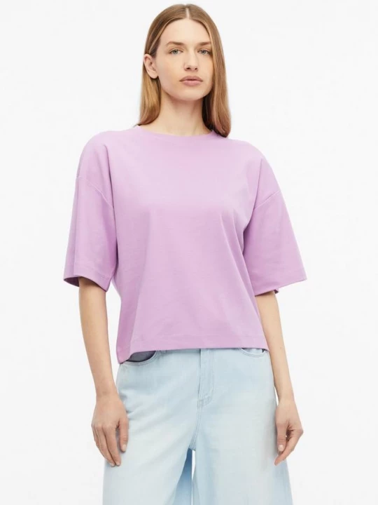 Foto van product T-shirt in interlockjersey met afgezakte schouder s.Oliver