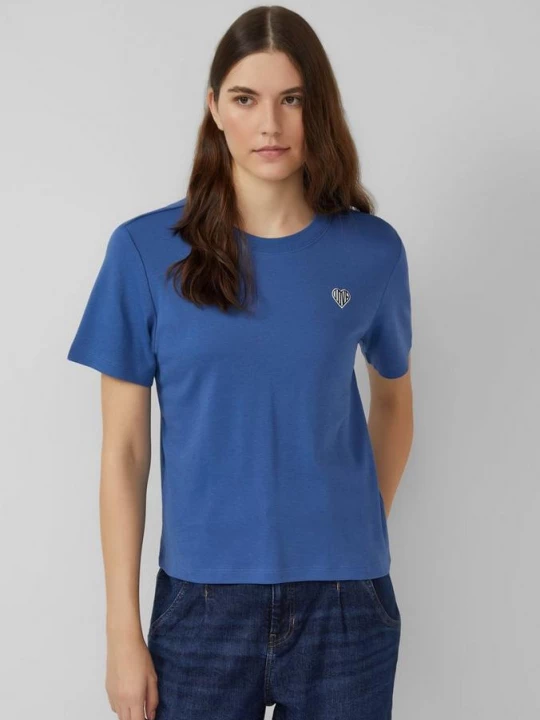 Foto van product T-shirt in interlockjersey met kleine patch s.Oliver blauw