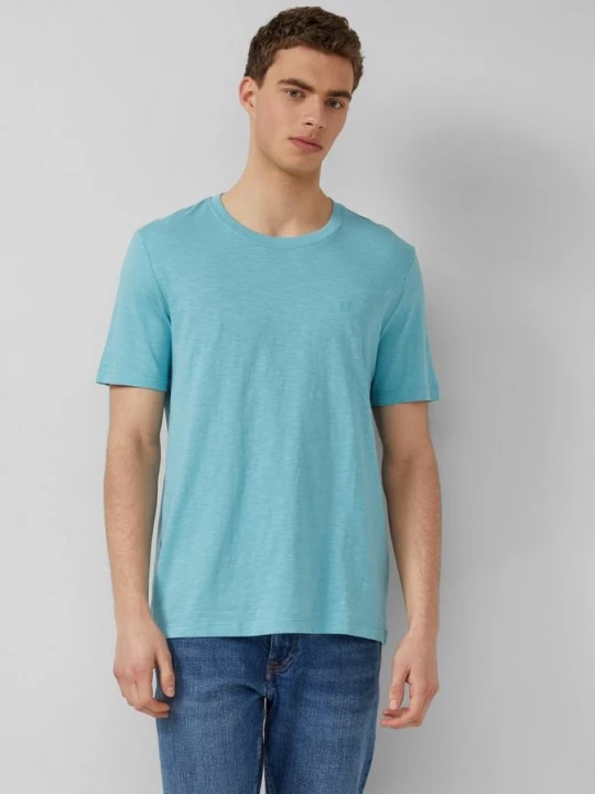 Foto van product T-shirt in vlamgarenstructuur met logodetail s.Oliver