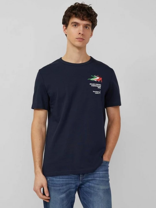 Foto van product T-shirt in zware jersey met artwork | Wintersportcollectie s.Oliver blauw