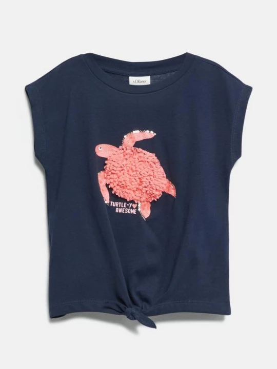 Foto van product T-shirt met 3D-kunstwerk s.Oliver blauw