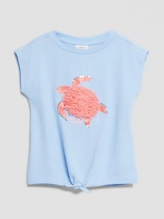 Foto van product T-shirt met 3D-kunstwerk s.Oliver blauw
