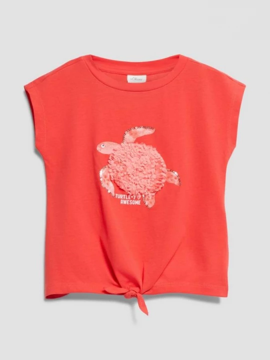 Foto van product T-shirt met 3D-kunstwerk s.Oliver rood