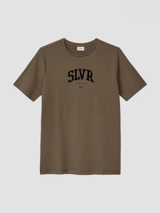 Foto van product T-shirt met 3D-print s.Oliver bruin