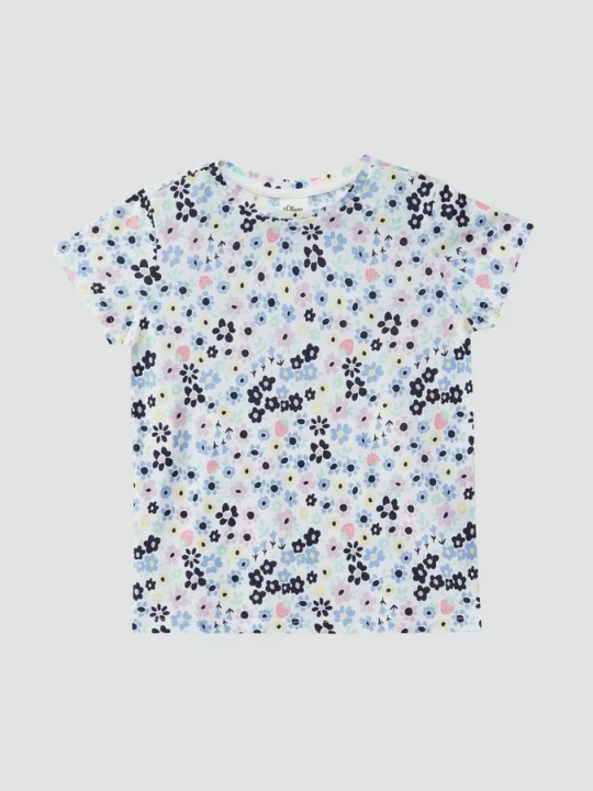 Foto van product T-shirt met all-over print in een losse pasvorm s.Oliver wit