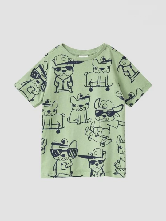 Foto van product T-shirt met all-over print s.Oliver groen