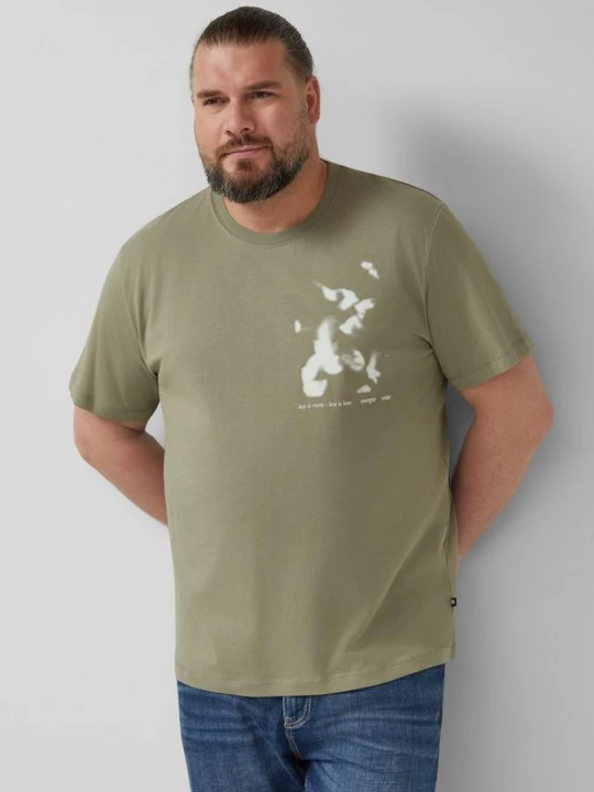 Foto van product T-shirt met artwork print s.Oliver olijfgroen