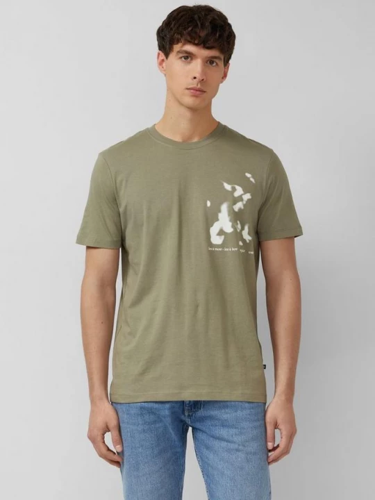 Foto van product T-shirt met artwork print s.Oliver olijfgroen