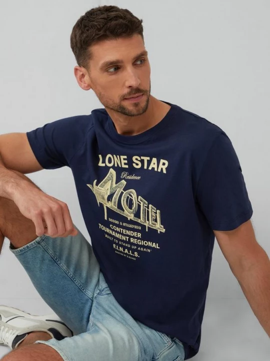 Foto van product T-shirt met artwork s.Oliver blauw