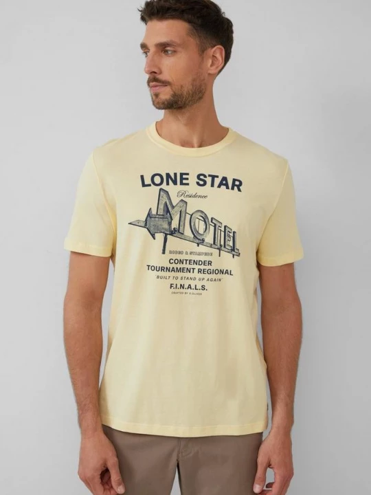 Foto van product T-shirt met artwork s.Oliver geel
