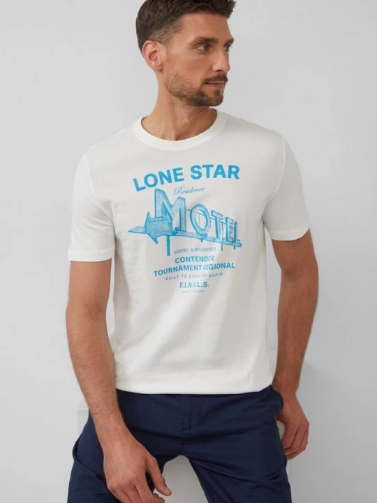 Foto van product T-shirt met artwork s.Oliver wit