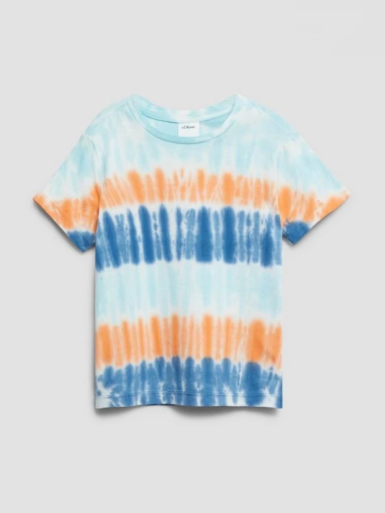 Foto van product T-shirt met batikeffect s.Oliver niebieski